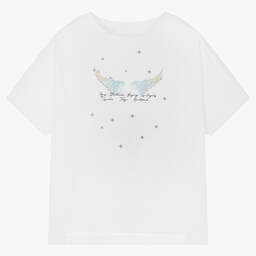 Zadig&Voltaire-Белая футболка oversize из органического хлопка | Childrensalon Outlet