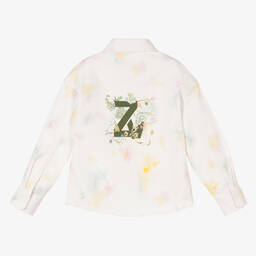 Zadig&Voltaire-جاكيت قطن دنيم لون أبيض للبنات | Childrensalon Outlet