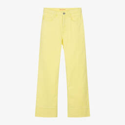 Zadig&Voltaire-Girls Yellow Denim High-Waisted Jeans | Childrensalon Outlet