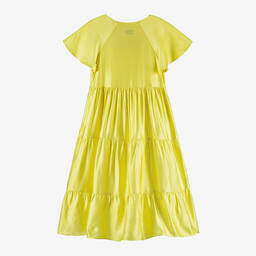 Zadig&Voltaire-فستان بطبقات فيسكوز ساتان لون أصفر فاقع | Childrensalon Outlet