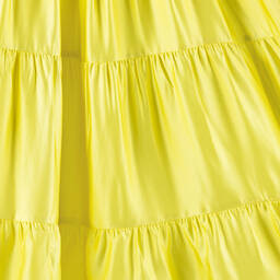 Zadig&Voltaire-فستان بطبقات فيسكوز ساتان لون أصفر فاقع | Childrensalon Outlet