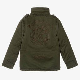 Zadig&Voltaire-معطف باركا قطن تويل لون أخضر | Childrensalon Outlet