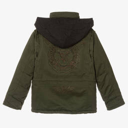 Zadig&Voltaire-معطف باركا قطن تويل لون أخضر | Childrensalon Outlet