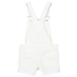Zadig&Voltaire-Ivory Denim Dungaree Shorts | Childrensalon Outlet