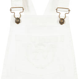 Zadig&Voltaire-Ivory Denim Dungaree Shorts | Childrensalon Outlet