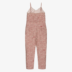 Zadig&Voltaire-Ivory & Red Heart Jumpsuit | Childrensalon Outlet