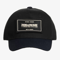 Zadig&Voltaire-Teen Black & Blue Cotton Cap | Childrensalon Outlet