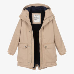 Zadig&Voltaire-Teen Boys Beige Hooded Parka Coat | Childrensalon Outlet