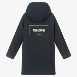 Zadig&Voltaire-Teen Boys Navy Blue Parka Coat | Childrensalon Outlet