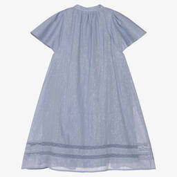 Zadig&Voltaire-Teen Girls Blue & Silver Cotton Dress | Childrensalon Outlet
