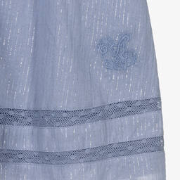 Zadig&Voltaire-Teen Girls Blue & Silver Cotton Dress | Childrensalon Outlet