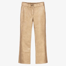 Zadig&Voltaire-Teen Girls Gold Faux Leather Trousers | Childrensalon Outlet