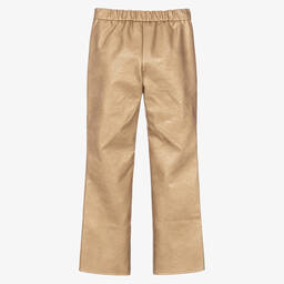 Zadig&Voltaire-Teen Girls Gold Faux Leather Trousers | Childrensalon Outlet