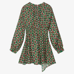 Zadig&Voltaire-Teen Girls Green & Pink Floral Dress | Childrensalon Outlet