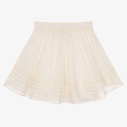 Zadig&Voltaire-Teen Girls Ivory Cotton Skirt | Childrensalon Outlet