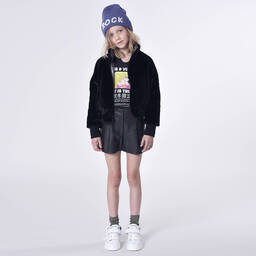 Zadig&Voltaire-Teen Girls Navy Blue Faux Leather Shorts | Childrensalon Outlet