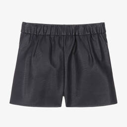 Zadig&Voltaire-Teen Girls Navy Blue Faux Leather Shorts | Childrensalon Outlet