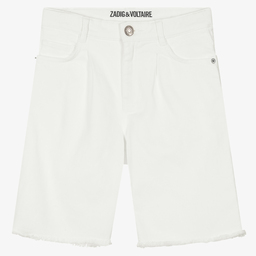 Zadig&Voltaire-Teen Girls White Denim Shorts | Childrensalon Outlet