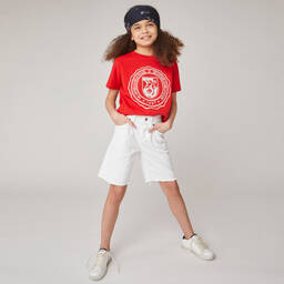 Zadig&Voltaire-Teen Girls White Denim Shorts | Childrensalon Outlet