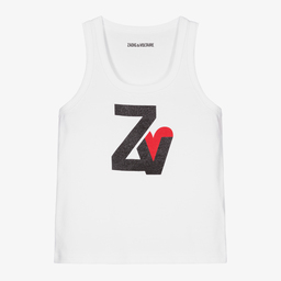 Zadig&Voltaire-Белая хлопковая майка | Childrensalon Outlet