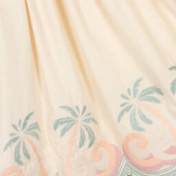 Zimmermann-Бежевая украшенная хлопковая платье для девочек | Childrensalon Outlet