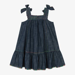 Zimmermann-Girls Blue Denim Dress | Childrensalon Outlet