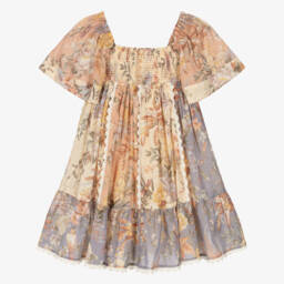 Zimmermann-فستان قطني وردي مزهر للبنات | Childrensalon Outlet