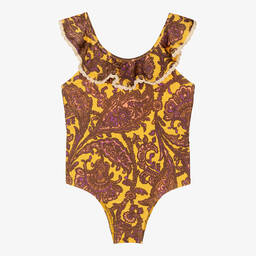 Zimmermann-Girls Gold Scoop Back Swimsuit | Childrensalon Outlet