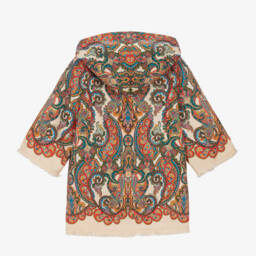 Zimmermann-Girls Ivory Paisley Hooded Kaftan | Childrensalon Outlet