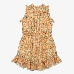 Zimmermann-Girls Ivory & Pink Floral Cotton Dress | Childrensalon Outlet