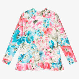 Zimmermann-Кремово-розовый купальный топ с цветами | Childrensalon Outlet