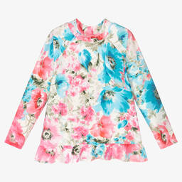 Zimmermann-Кремово-розовый купальный топ с цветами | Childrensalon Outlet