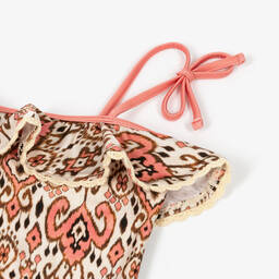 Zimmermann-Girls Ivory & Pink Swimsuit | Childrensalon Outlet