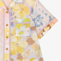 Zimmermann-قميص بطبعة ورود قطن لون بنفسجي و زهري  | Childrensalon Outlet