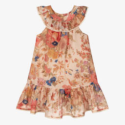 Zimmermann-Girls Pink Floral Cotton Dress | Childrensalon Outlet