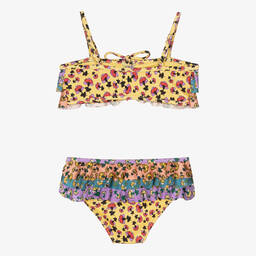 Zimmermann-Girls Purple & Yellow Floral Bikini | Childrensalon Outlet