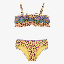 Zimmermann-Girls Purple & Yellow Floral Bikini | Childrensalon Outlet
