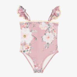 Zimmermann-Girls Rosy Ruffle Floral Swimwear | Childrensalon Outlet