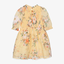 Zimmermann-فستان بناتي مشرق بنقشة الأزهار من قماش الفوال | Childrensalon Outlet