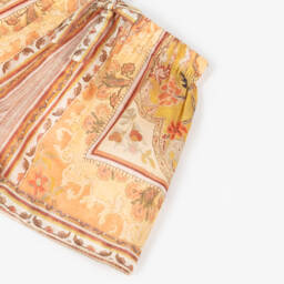 Zimmermann-Girls Vintage Orange Print Cotton Shorts | Childrensalon Outlet