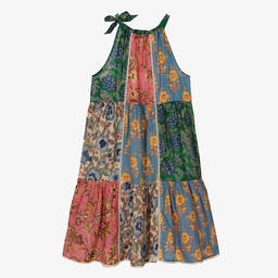 Zimmermann-Teen Girls Blue Floral Cotton Dress | Childrensalon Outlet