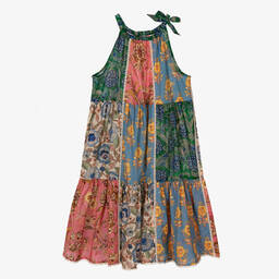 Zimmermann-Teen Girls Blue Floral Cotton Dress | Childrensalon Outlet