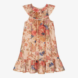 Zimmermann-Teen Girls Pink Floral Cotton Dress | Childrensalon Outlet