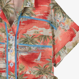 Zimmermann-Teen Girls Red Cotton Floral Playsuit | Childrensalon Outlet