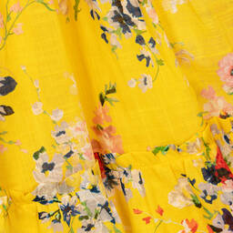 Zimmermann-Teen Girls Yellow Floral Puff Sleeve Dress | Childrensalon Outlet