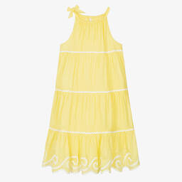 Zimmermann-Teen Girls Yellow Ric Rac Cotton Dress | Childrensalon Outlet