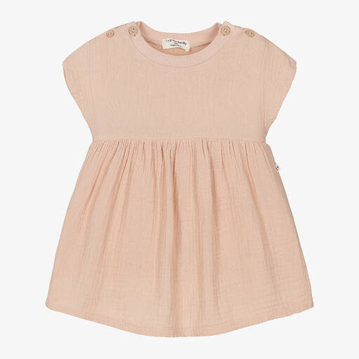 1 + in the family-Baby Girls Pink Cotton Dress | Childrensalon Outlet