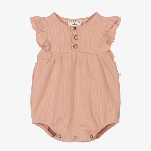 1 + in the family-Baby Girls Pink Cotton Shortie | Childrensalon Outlet