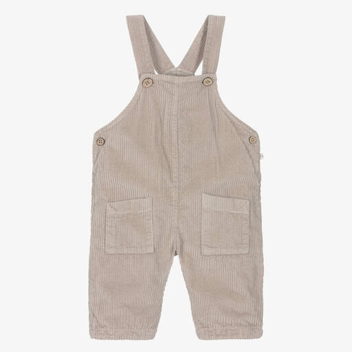 1 + in the family-Beige Cotton Corduroy Dungarees | Childrensalon Outlet