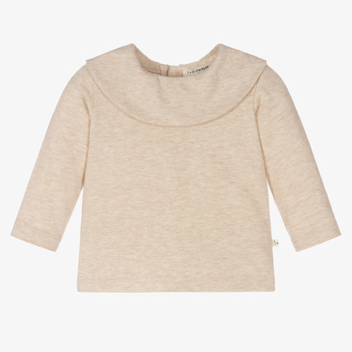 1 + in the family-Beige Cotton Top | Childrensalon Outlet